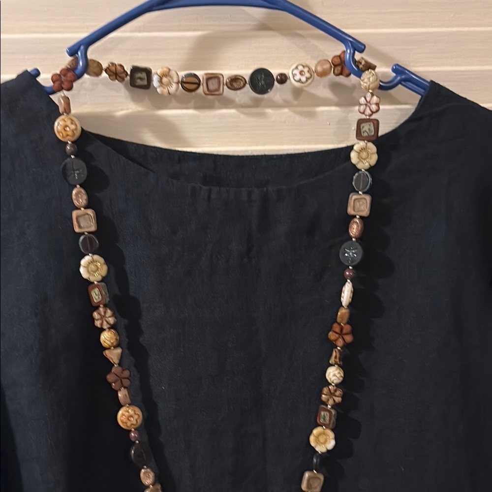 Czech Flower Glass Floral Beaded Necklace
